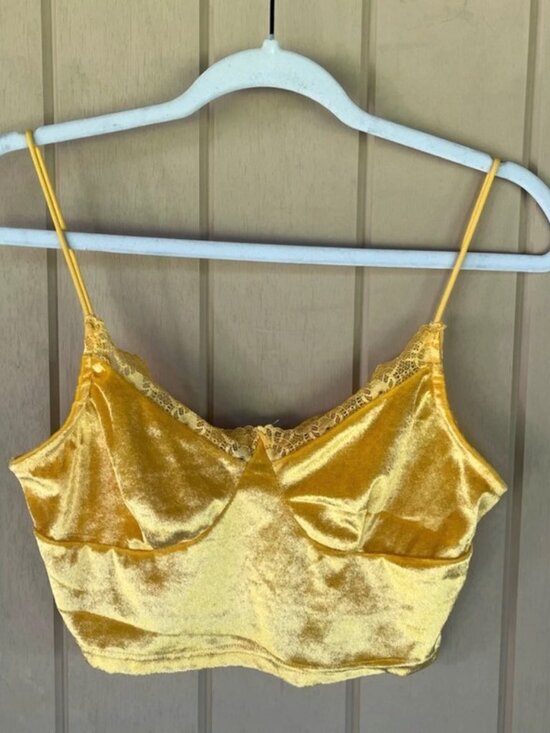 Shein Tops - Shein Gold Crop Top